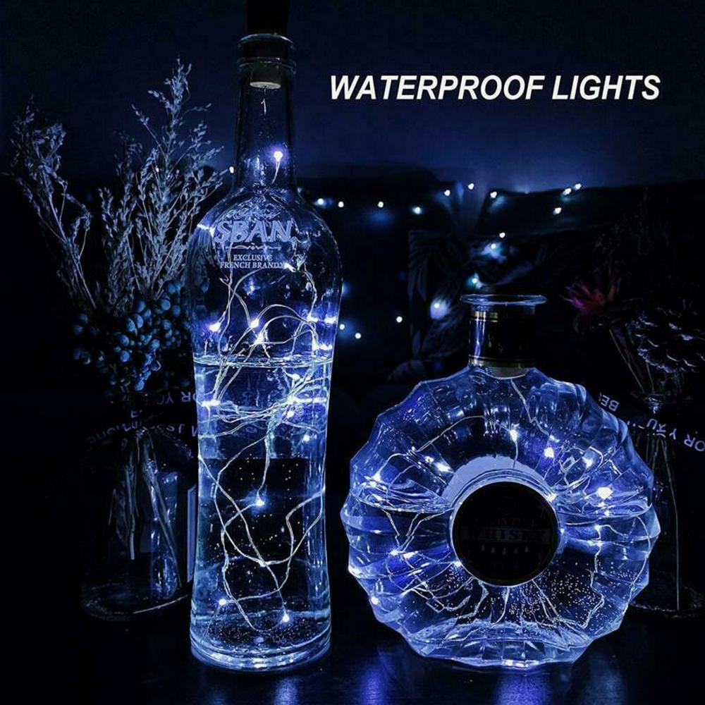 10Pcs 20 LED Wine Cork Stopper Copper Wire String Lights