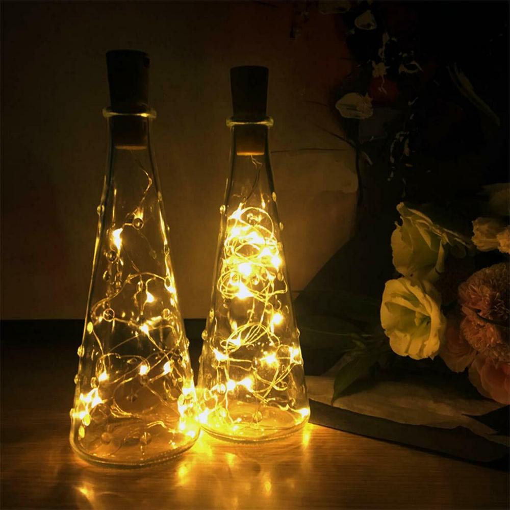 10Pcs 20 LED Wine Cork Stopper Copper Wire String Lights