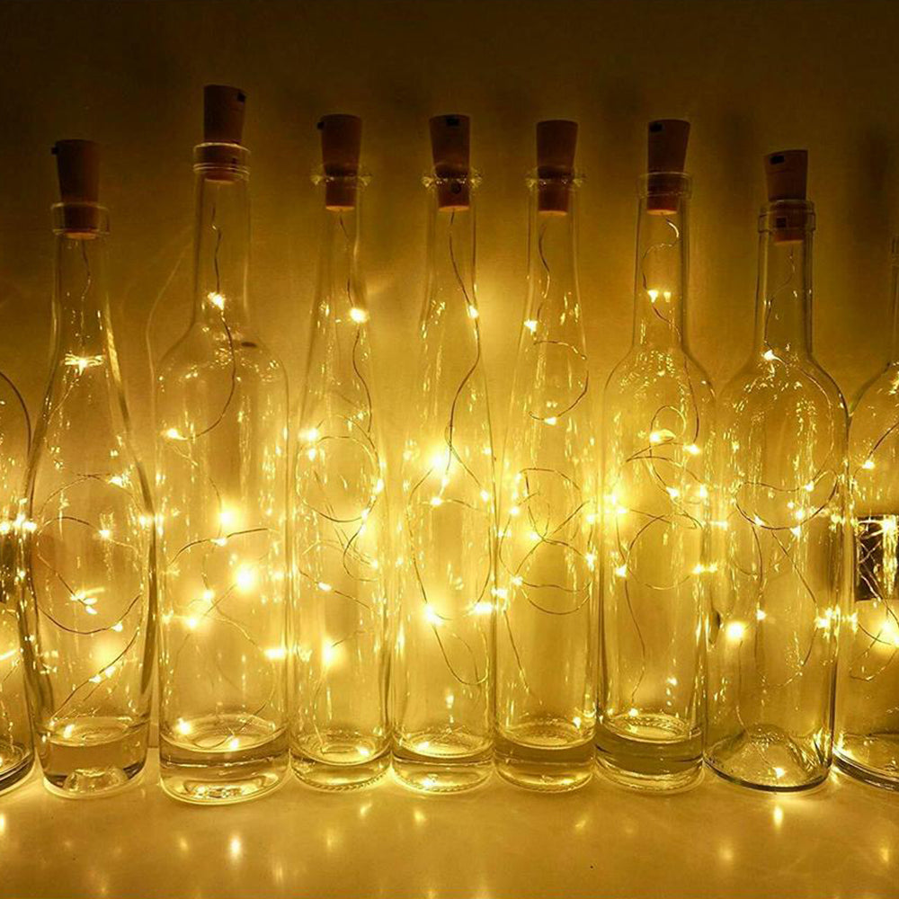 10Pcs 20 LED Wine Cork Stopper Copper Wire String Lights