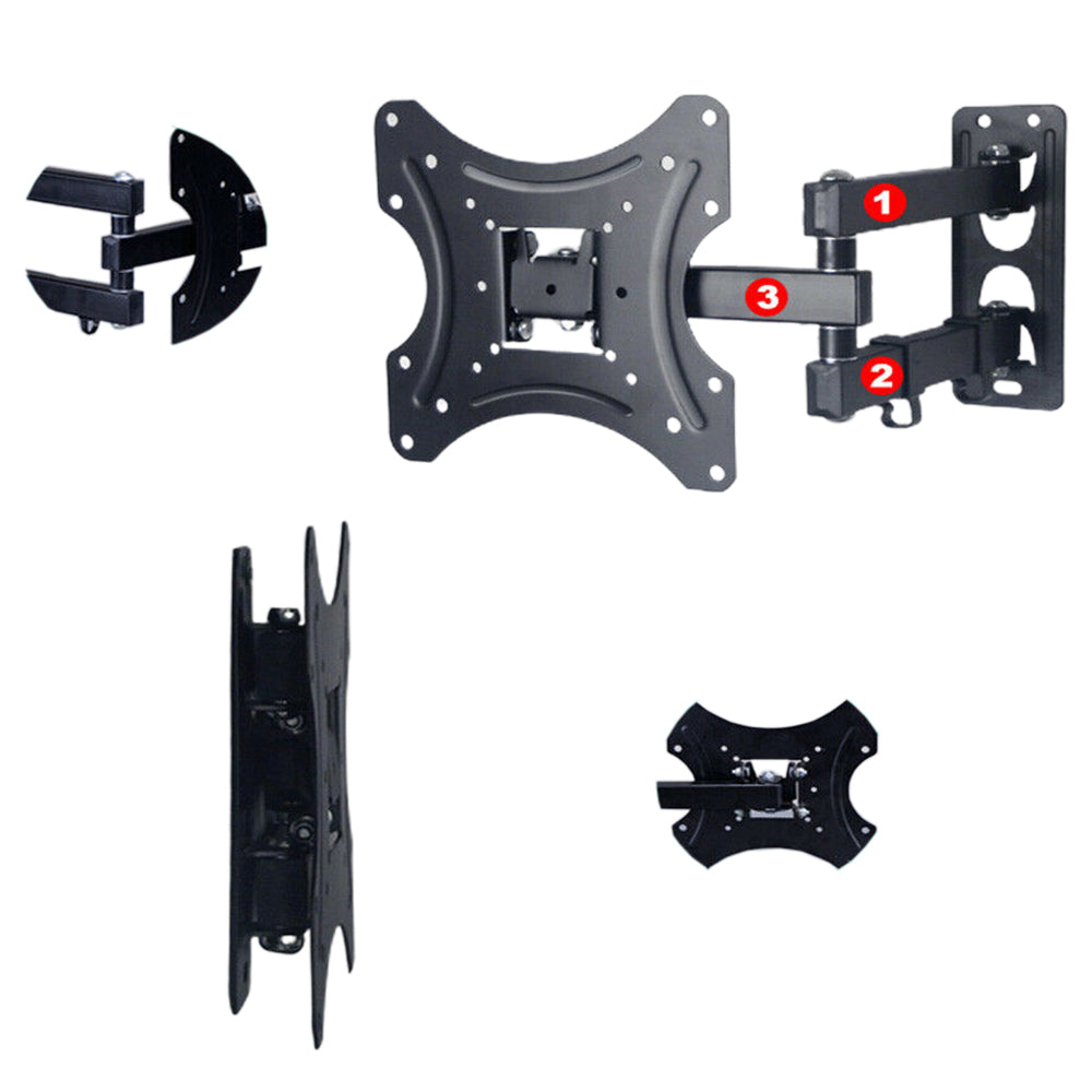Full Motion 14-27 Inches TV Wall Mount Bracket Swivel Tilt