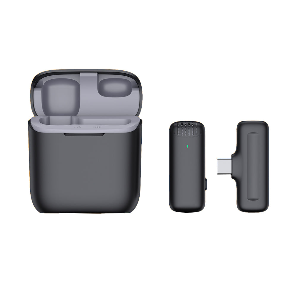 Wireless Lavalier Lapel Microphone with charging case-Type-C