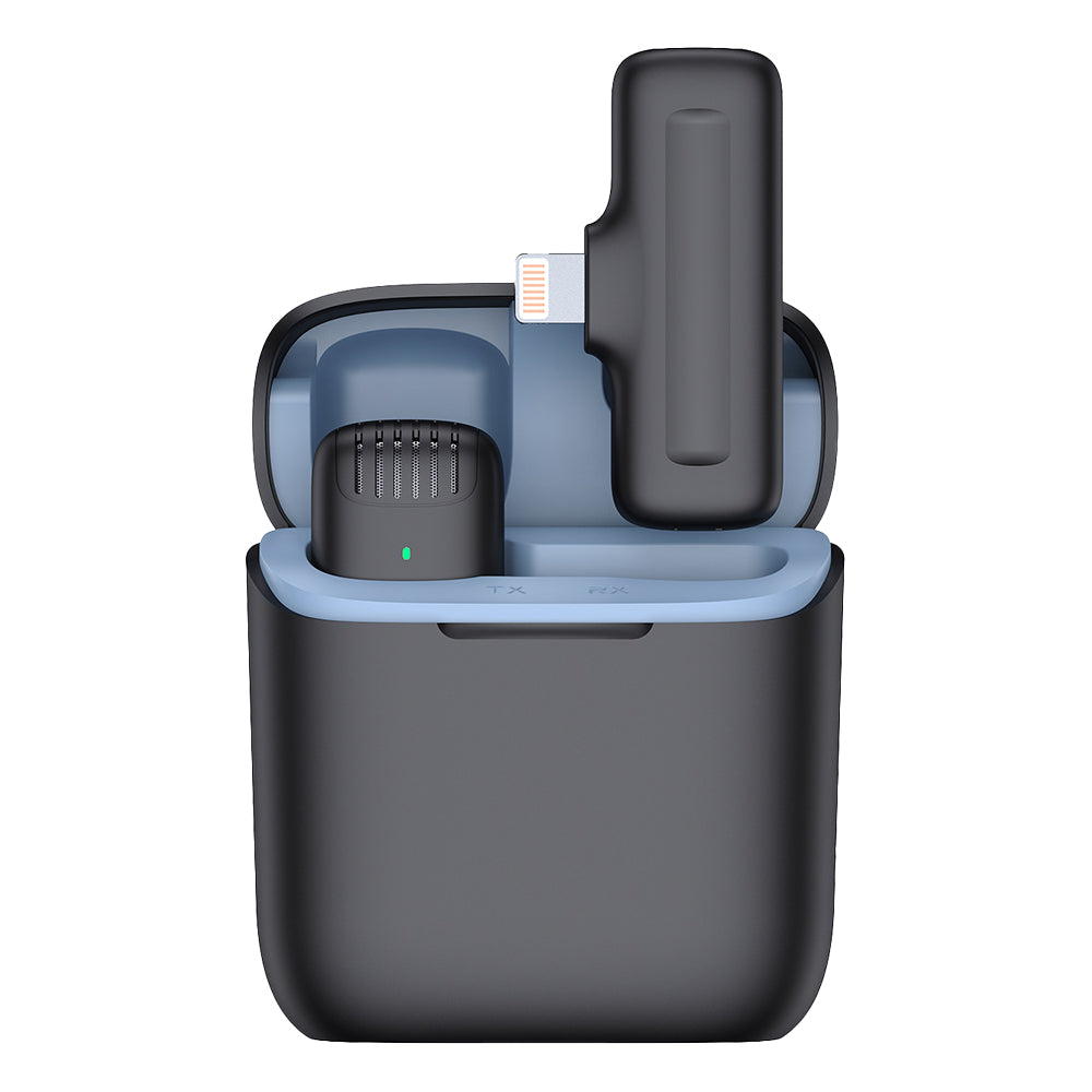 Wireless Lavalier Lapel Microphone with charging case-Lighting