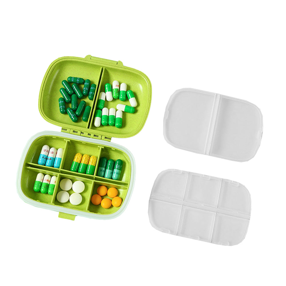 2Pcs Travel Pill Box Medicine Dispenser Box