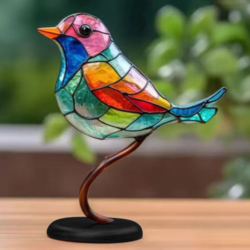 Birds Hummingbird Stained Birds Window Ornament Cute Bird Decorations-A bird