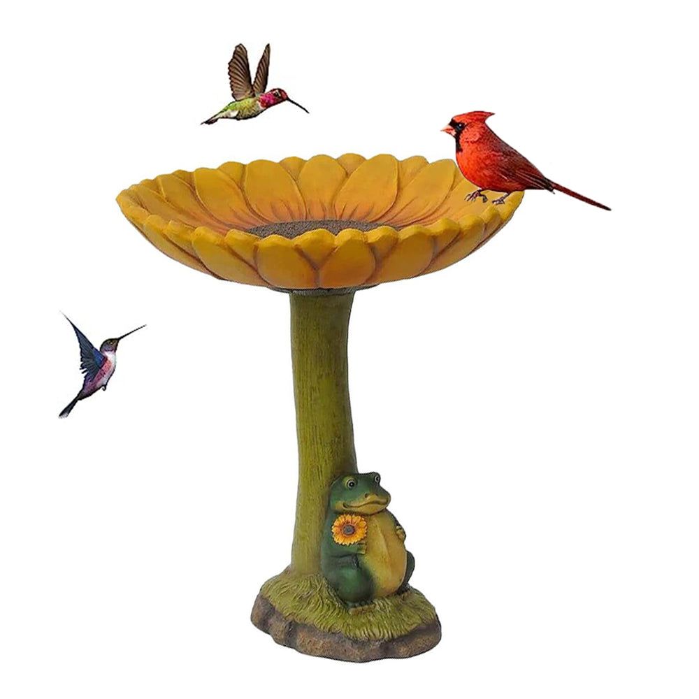 Resin Garden Animal Figurine Bird Feeder-Frog