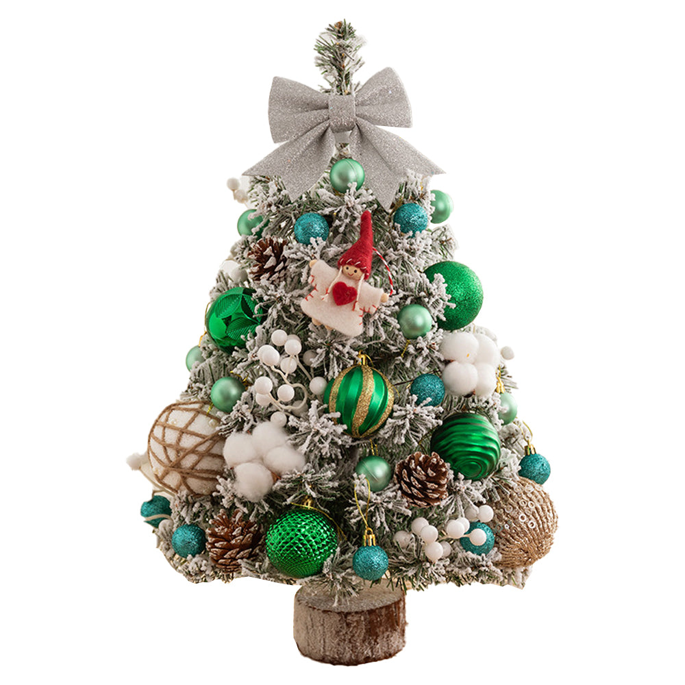 45cm/60cm Tabletop Mini Artificial Christmas Tree Ornaments Xmas Desktop Decor