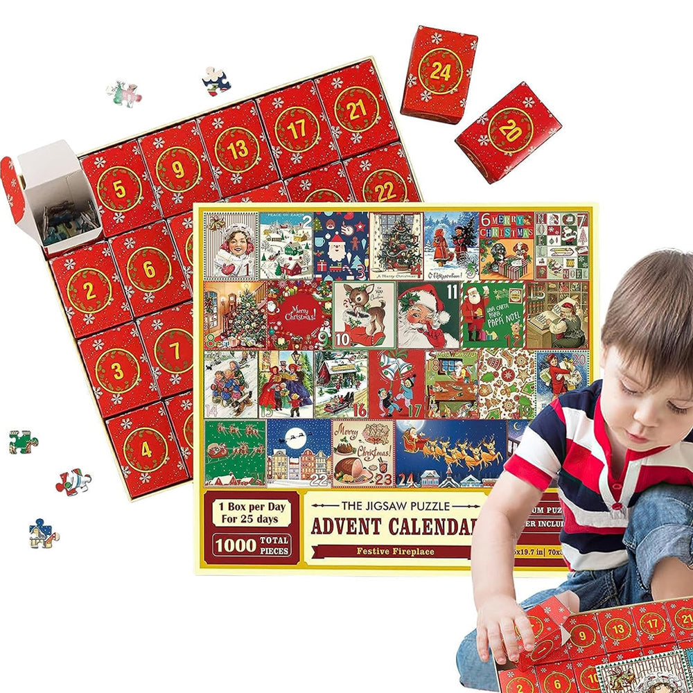 1000Pcs Christmas Advent Calendar Jigsaw Puzzles Gift