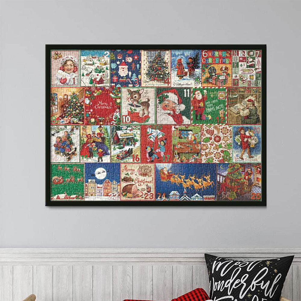 1000Pcs Christmas Advent Calendar Jigsaw Puzzles Gift