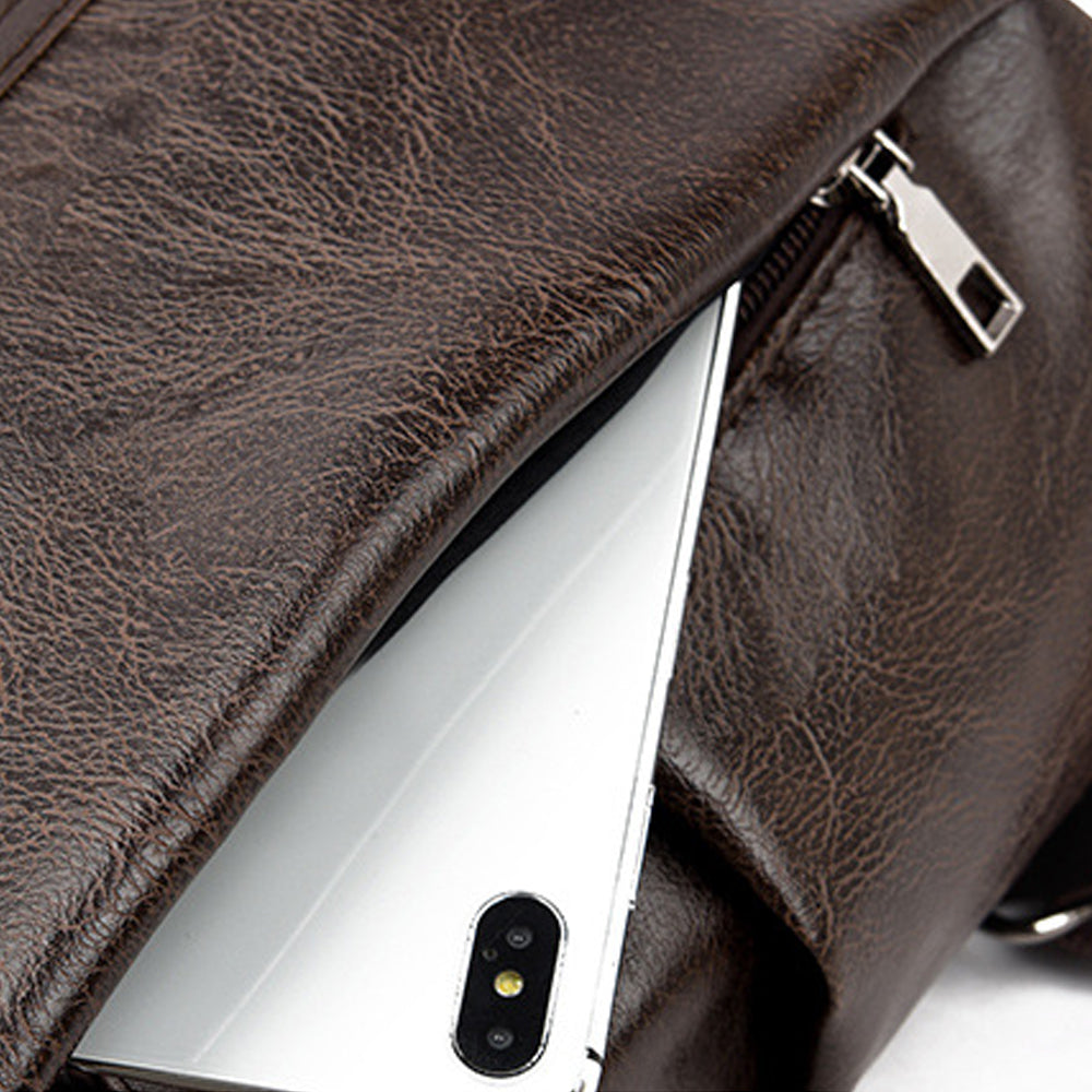 Women PU Leather Anti-theft Travel Backpack