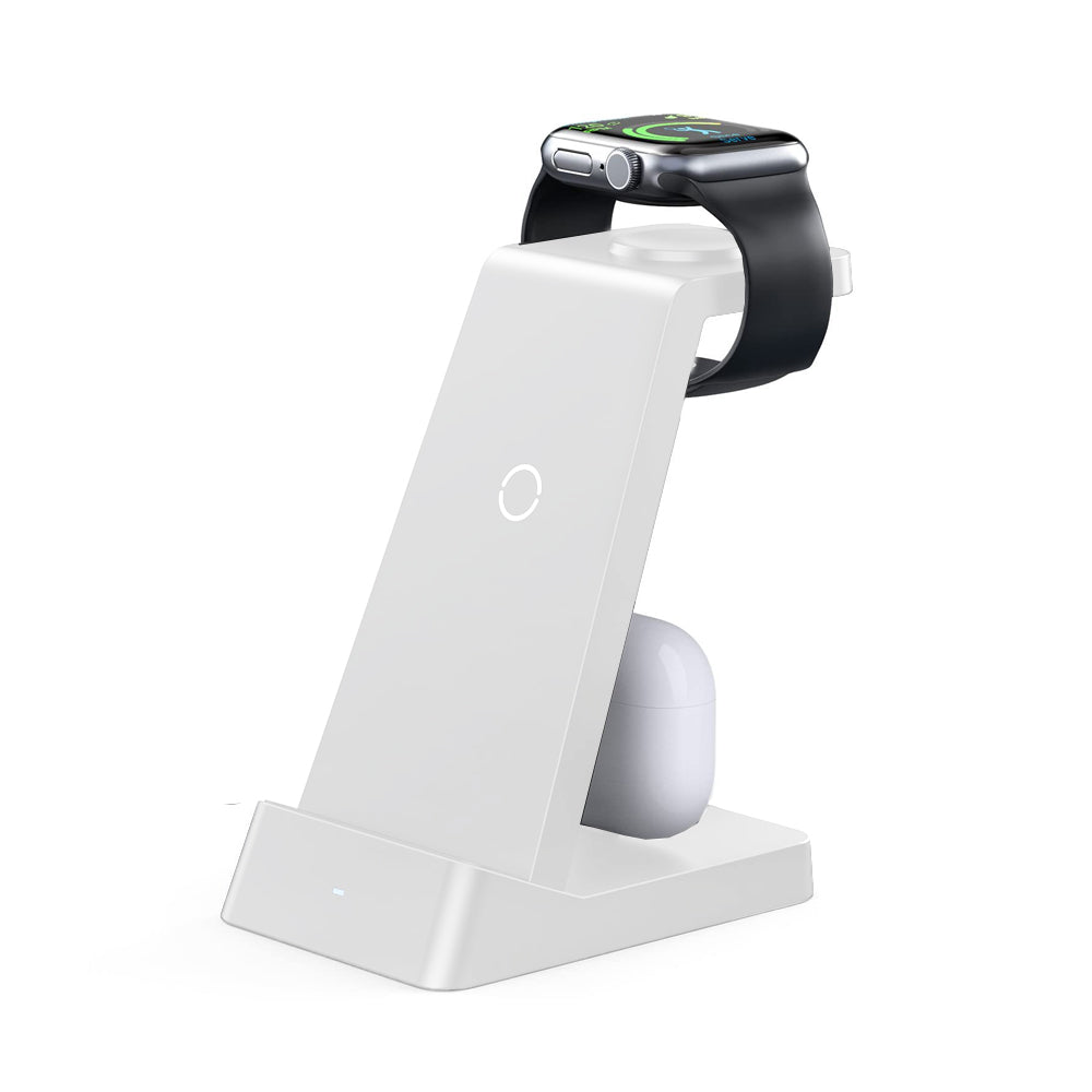 3 in 1 15W USB Wireless Qi Fast Charging Station for Phone/Apple Watch/AirPods