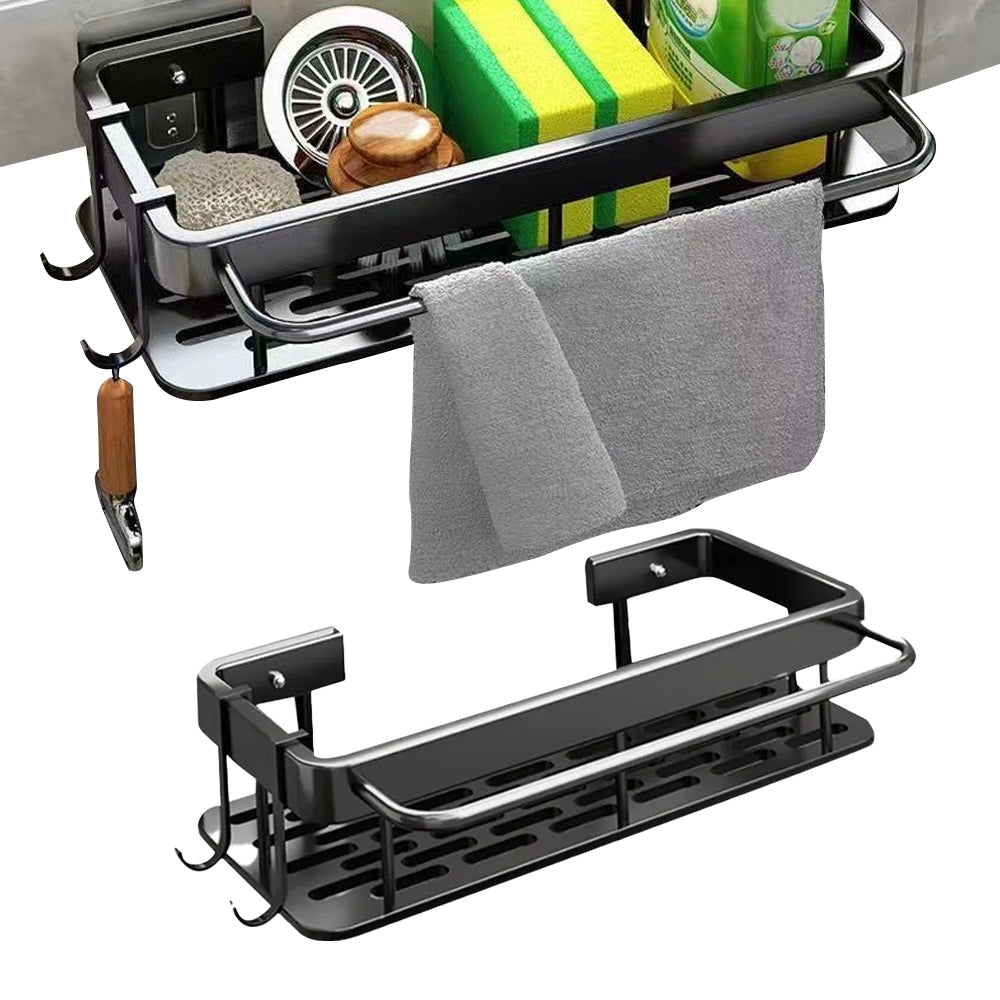 Wall Mounted Sink Drain Rack Bathroom Washing Rack Utensil Storage Rack