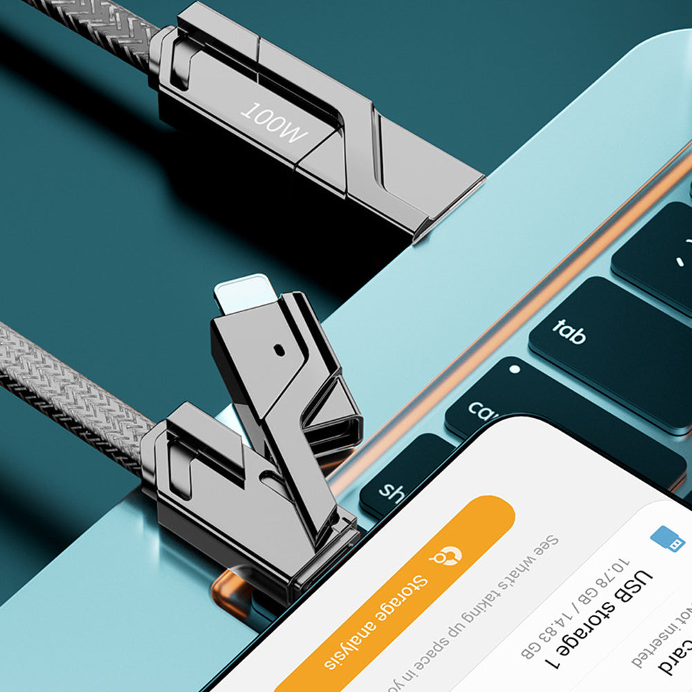 4-in-1 USB Cable Lightning Cable Charger Cord