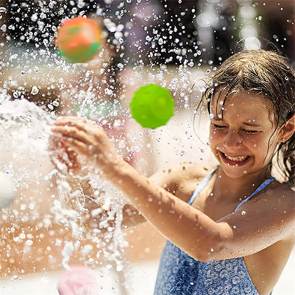 16Pcs Reusable Quick Fill Water Balloons Bombs Water Fight Toy for Kids Adults-Raised Points Ball