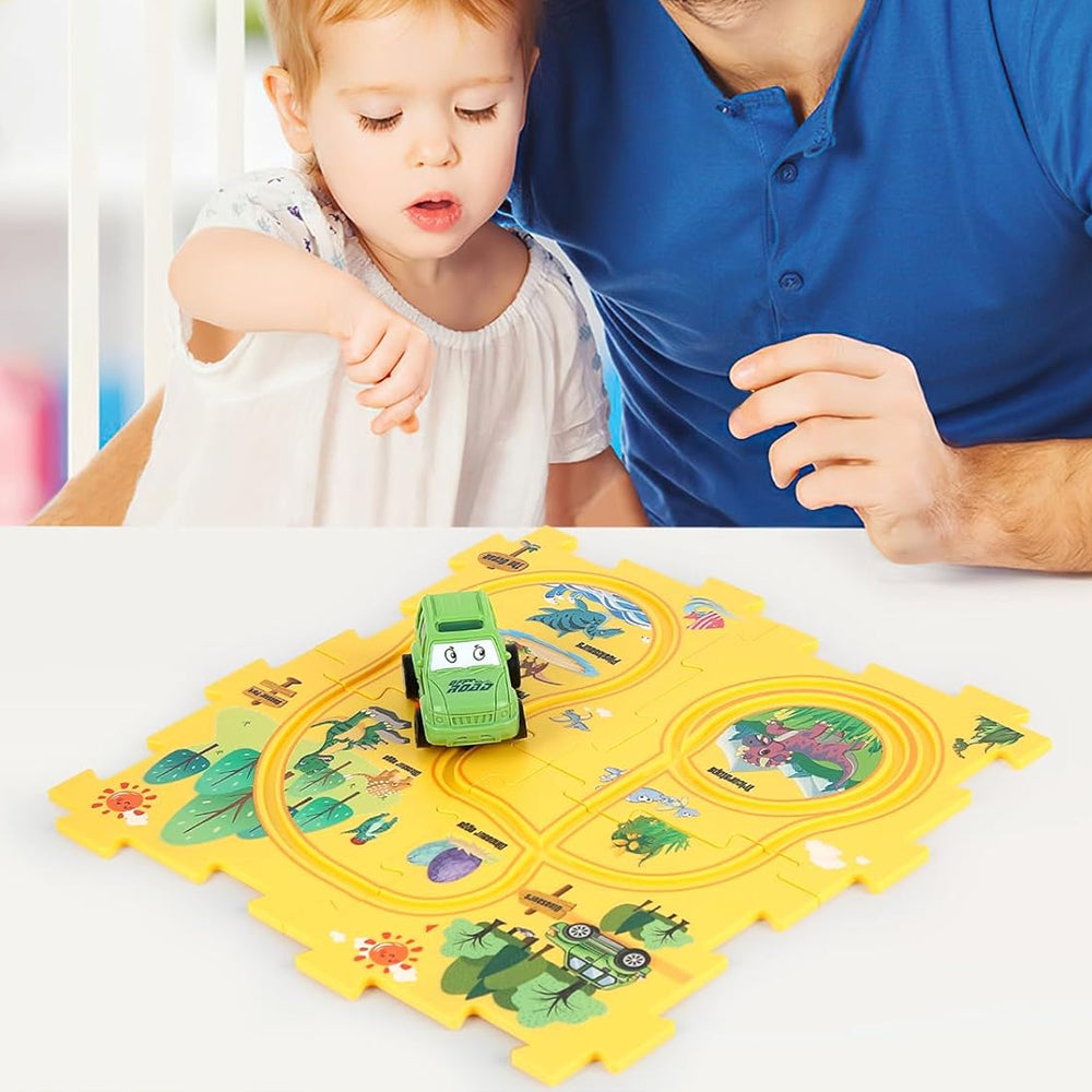 13-Piece DIY Assembling Electric Puzzle Track Car Play Toys
