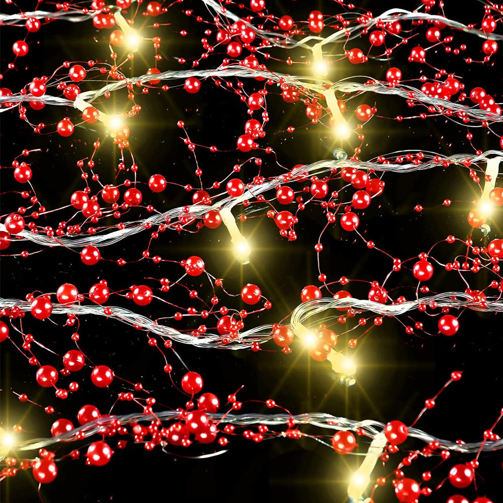 Christmas Decorations Indoor Berry Bead Garland String Lights Garland String Lights