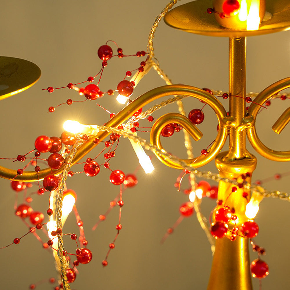 Christmas Decorations Indoor Berry Bead Garland String Lights Garland String Lights