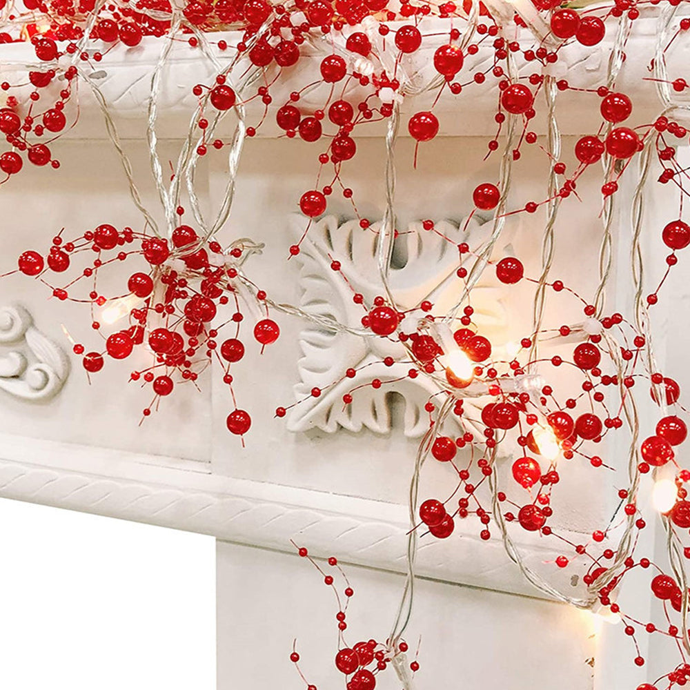 Christmas Decorations Indoor Berry Bead Garland String Lights Garland String Lights