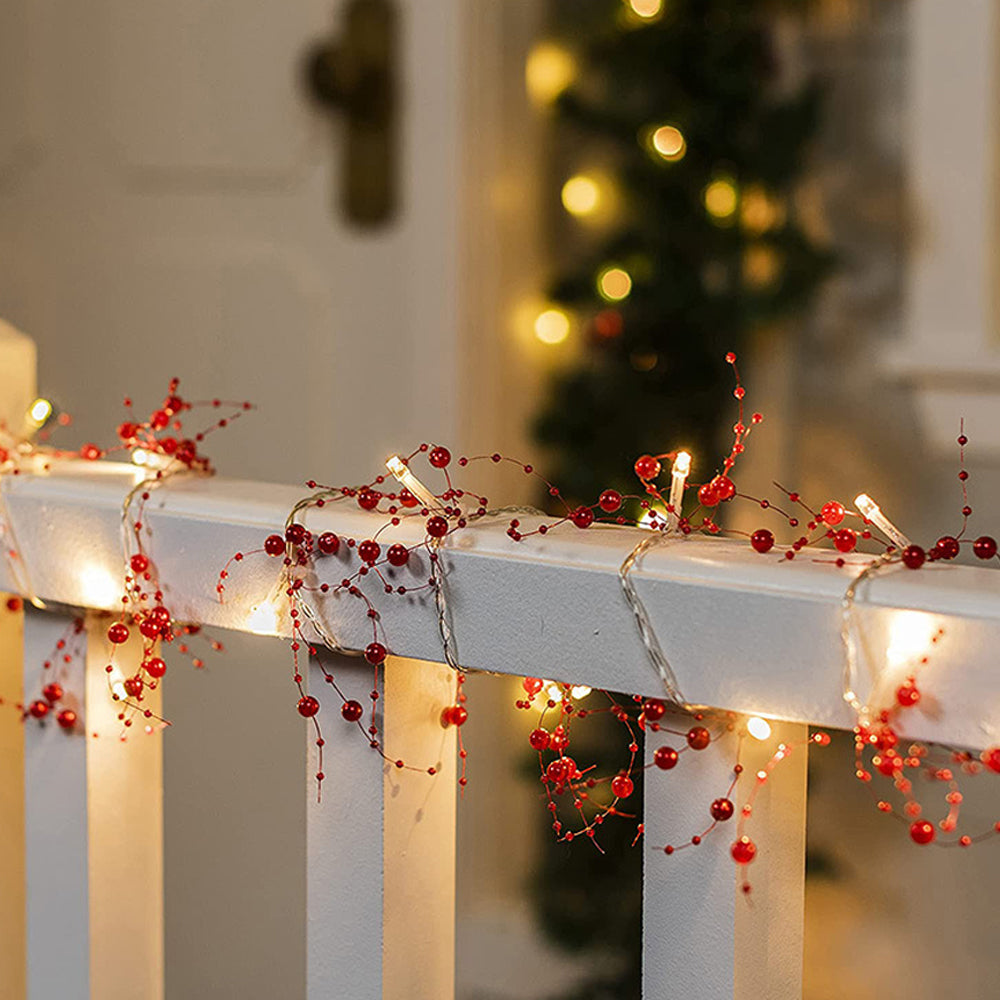 Christmas Decorations Indoor Berry Bead Garland String Lights Garland String Lights