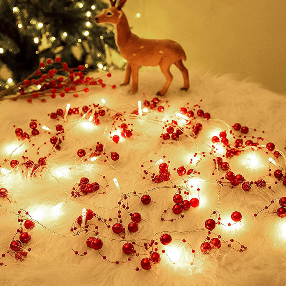Christmas Decorations Indoor Berry Bead Garland String Lights Garland String Lights