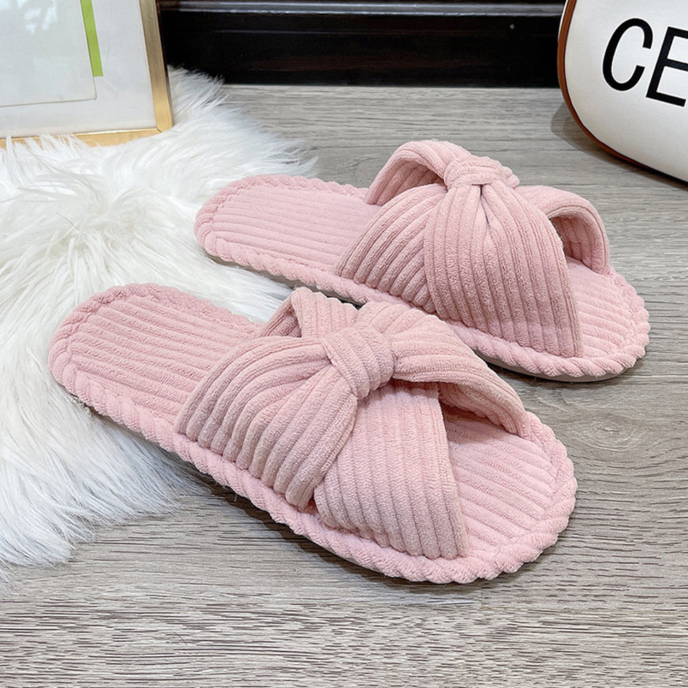 Women's Cross-strap Flat Slippers Breathable Open Toe Slippers