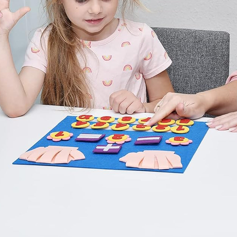 2Pcs Montessori Learning Finger Number Counting Felt Board Educational Toys