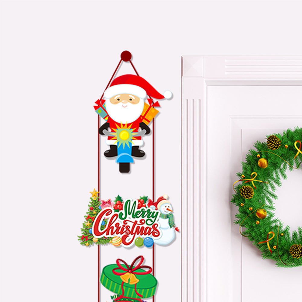 Christmas Porch Hanging Sign Door Banner