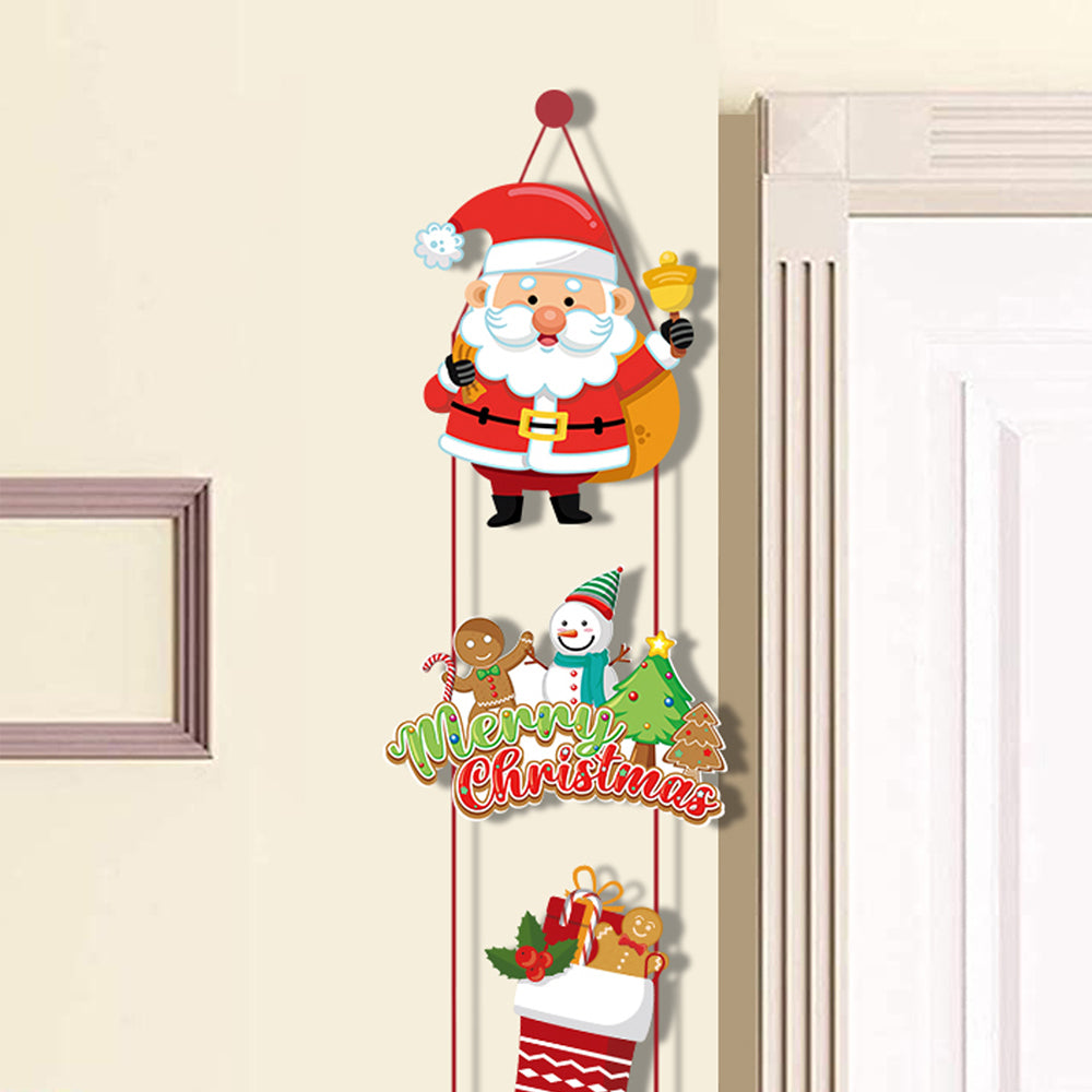 Christmas Porch Hanging Sign Door Banner
