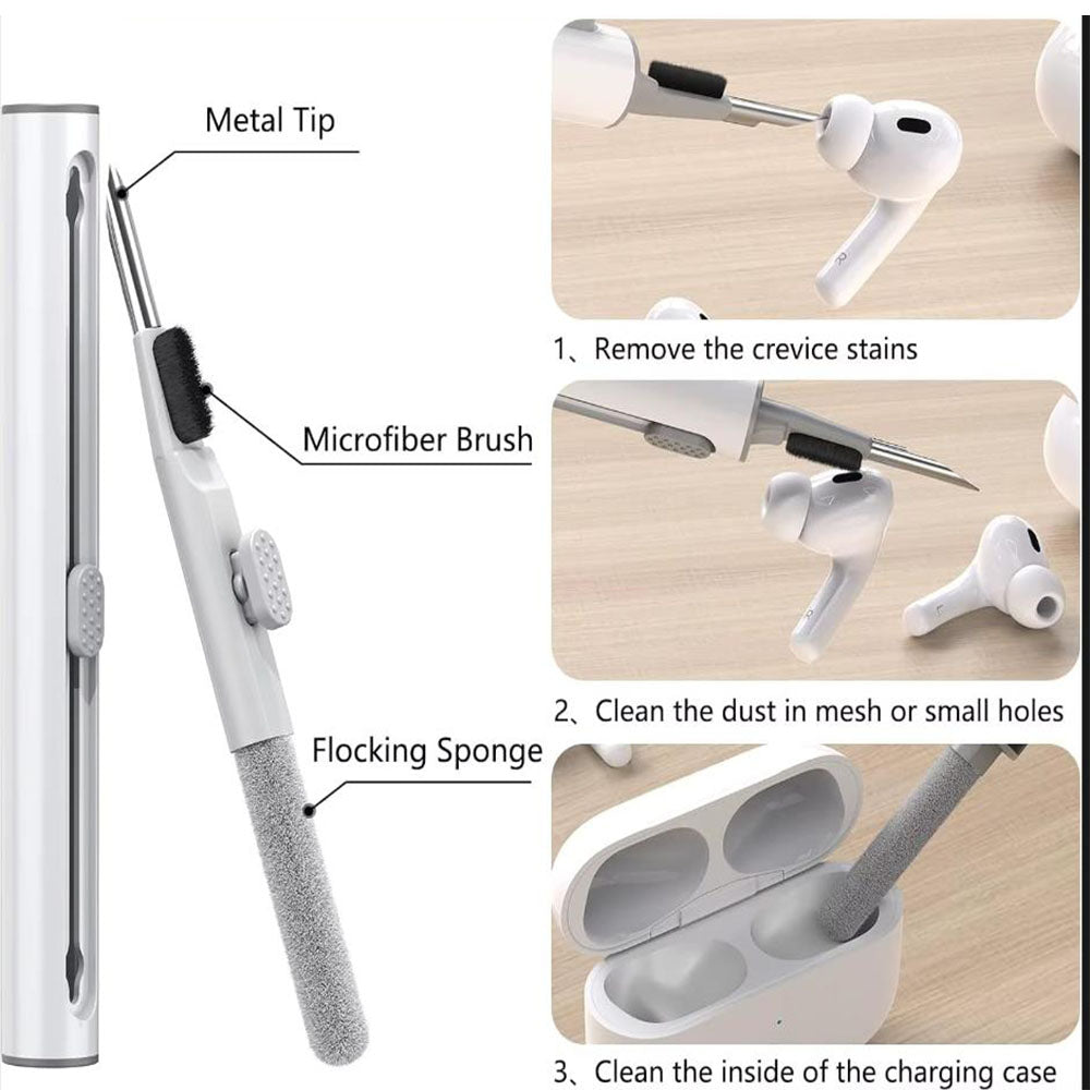 Compatible with Apple Airpods 4 Silicone Full Case Keychain and Cleaner Kit