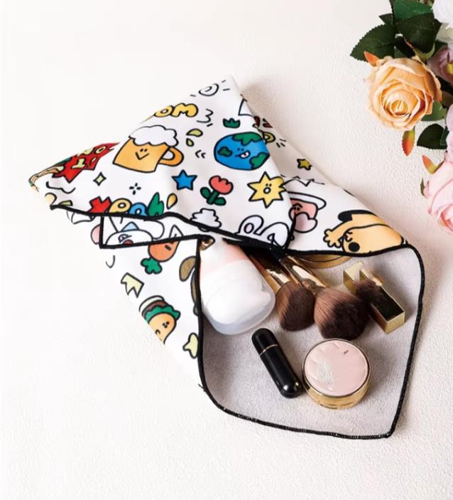 Cosmetic Bag Adhesive Magic Cloth Inner Bag For Outdoor Travel Makeup Storage