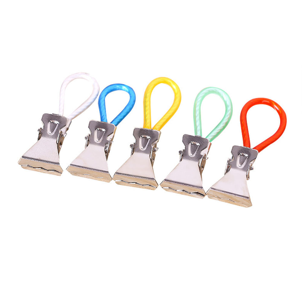 20Pcs Colorful Tea Towel Clips with Loops and Clip-on Hanging Grip Rack Holder