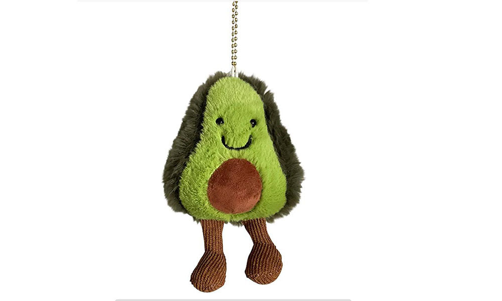 Emotional Support Toy with Expression and Plush Stuffed Vegetable and Fruit Keychain