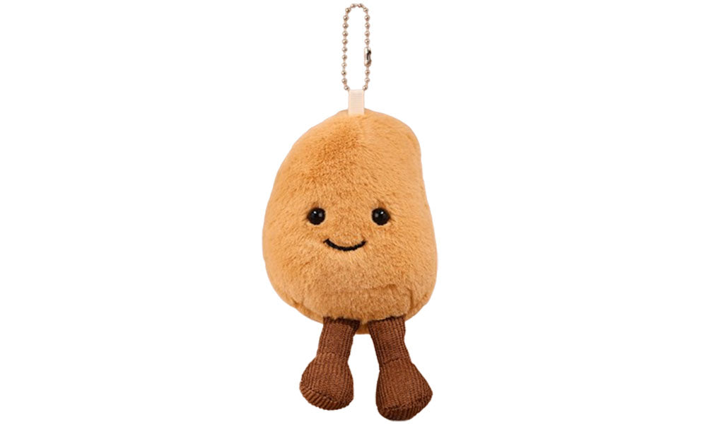 Emotional Support Toy with Expression and Plush Stuffed Vegetable and Fruit Keychain