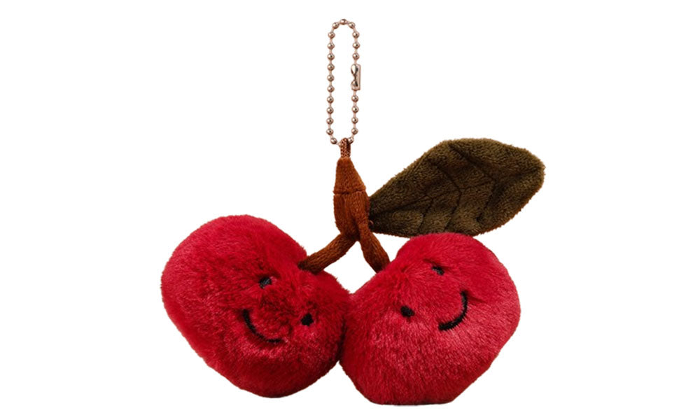 Emotional Support Toy with Expression and Plush Stuffed Vegetable and Fruit Keychain