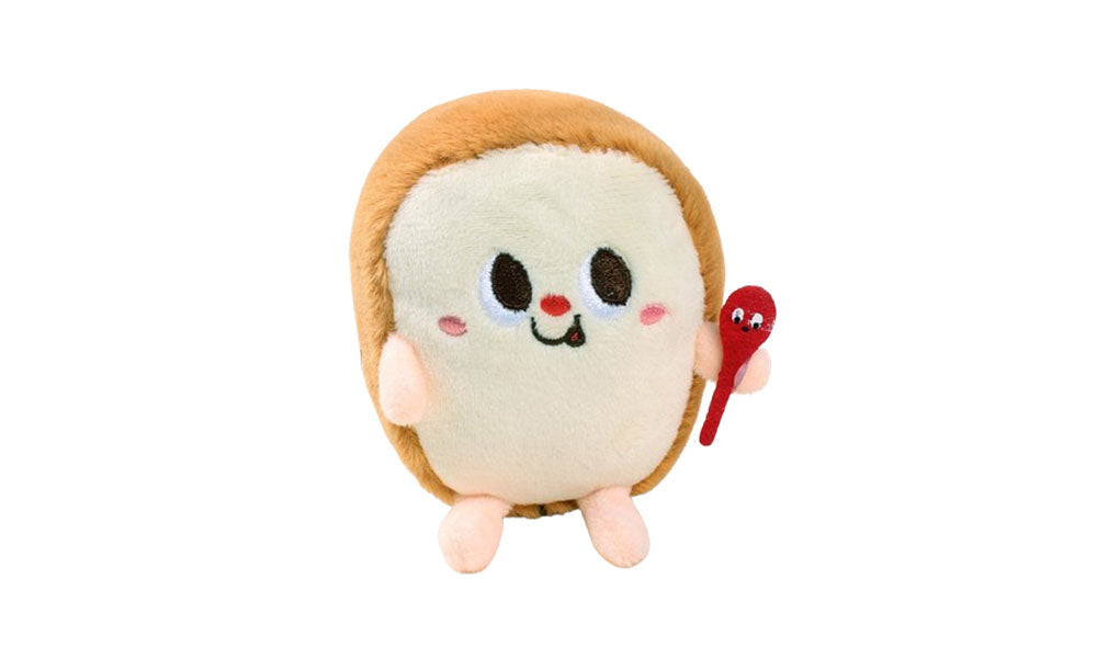 Emotional Support Toy with Expression and Plush Stuffed Fast Food Keychain