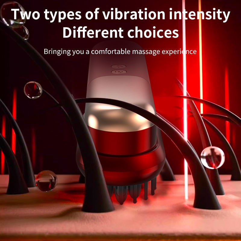Wireless Hair Straightener Brush with Vibration Red Light