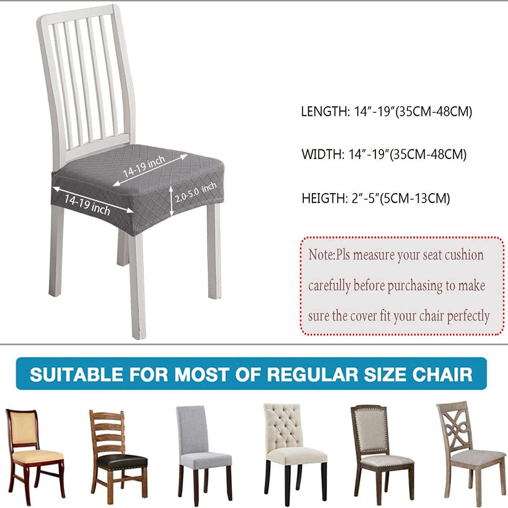 Stretch Jacquard Removable Washable Chair Seat Slipcovers Protector