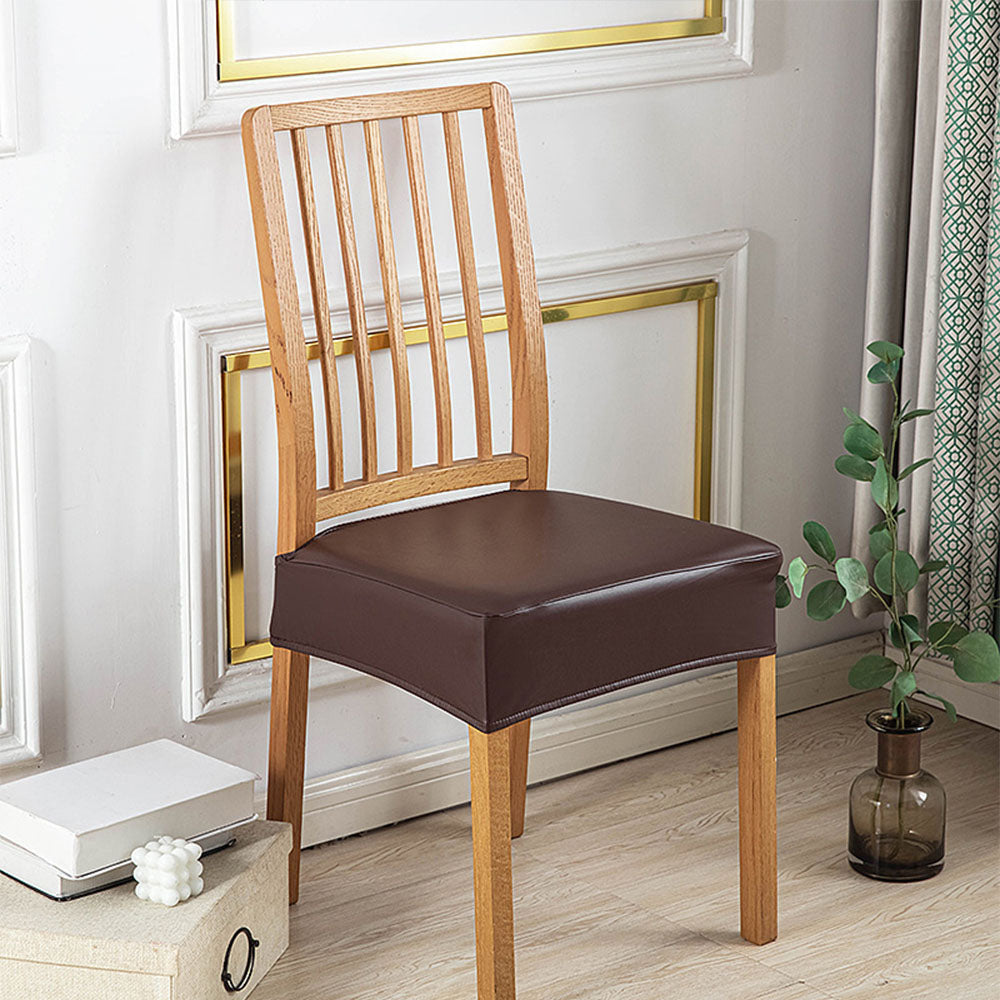 Water-Resistant PU Leather Chair Covers for Kitchen Dining Room