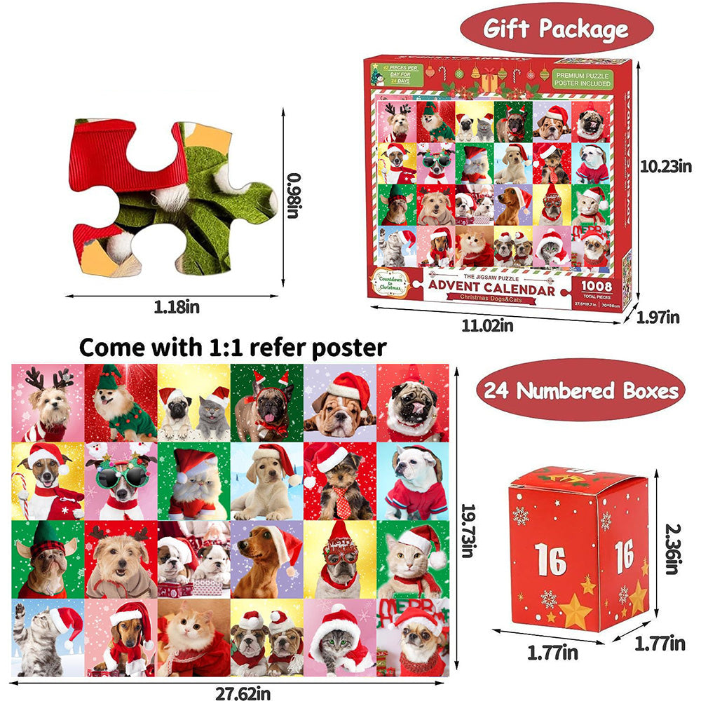 Christmas Advent Calendar Puzzle Blind Box 24 Days Holiday Countdown
