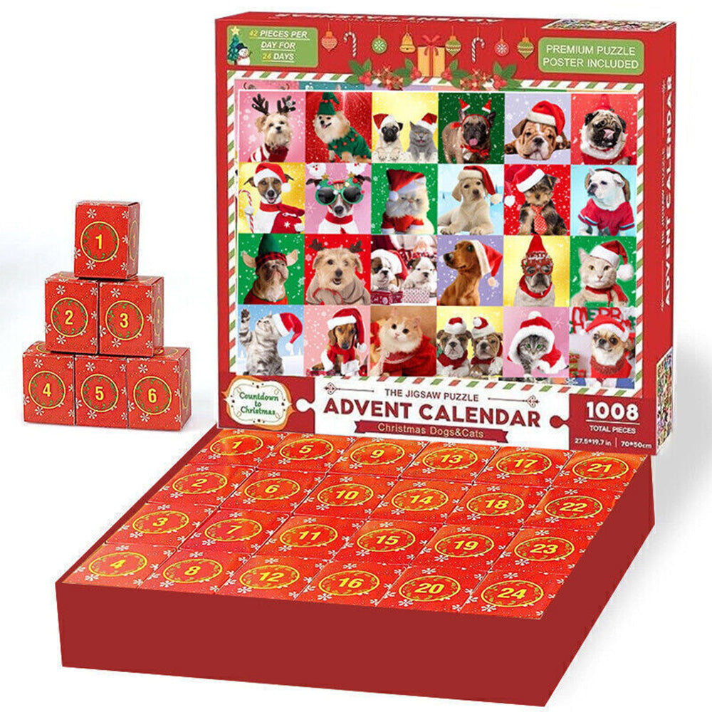 Christmas Advent Calendar Puzzle Blind Box 24 Days Holiday Countdown