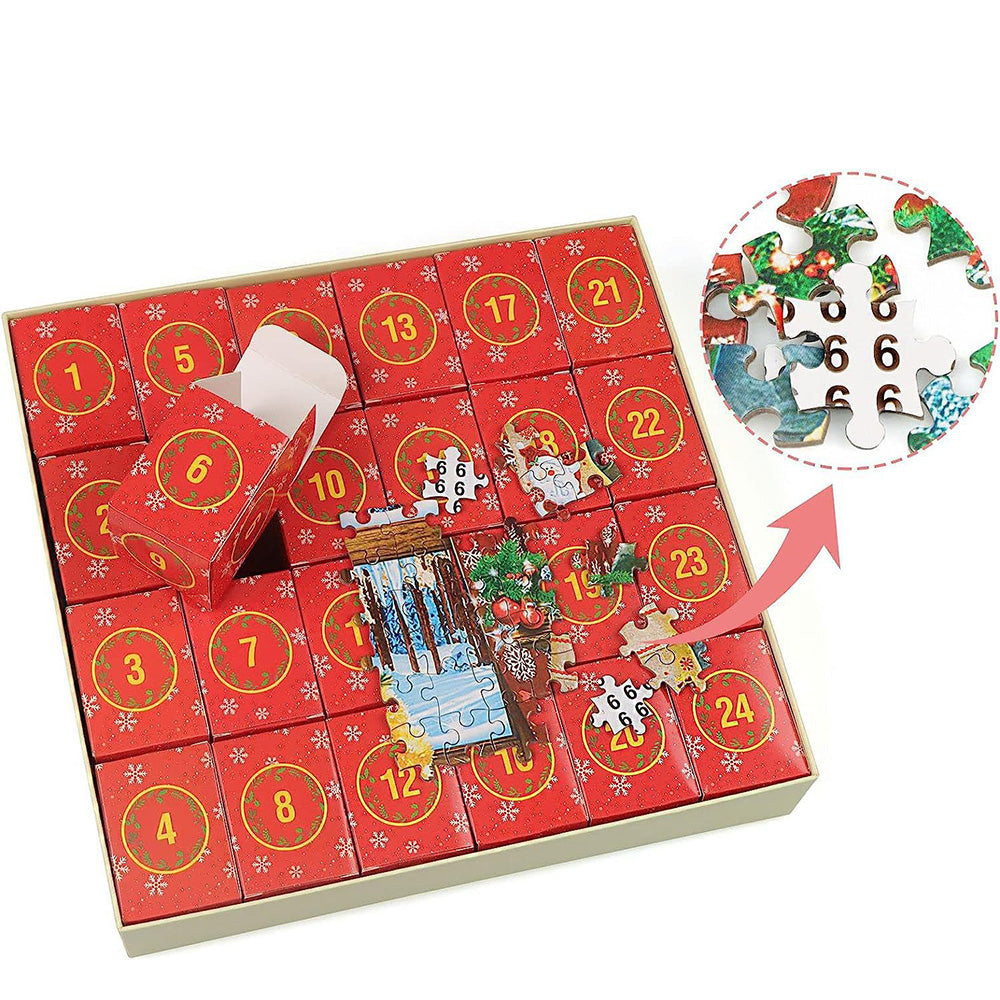 Christmas Advent Calendar Puzzle Blind Box 24 Days Holiday Countdown