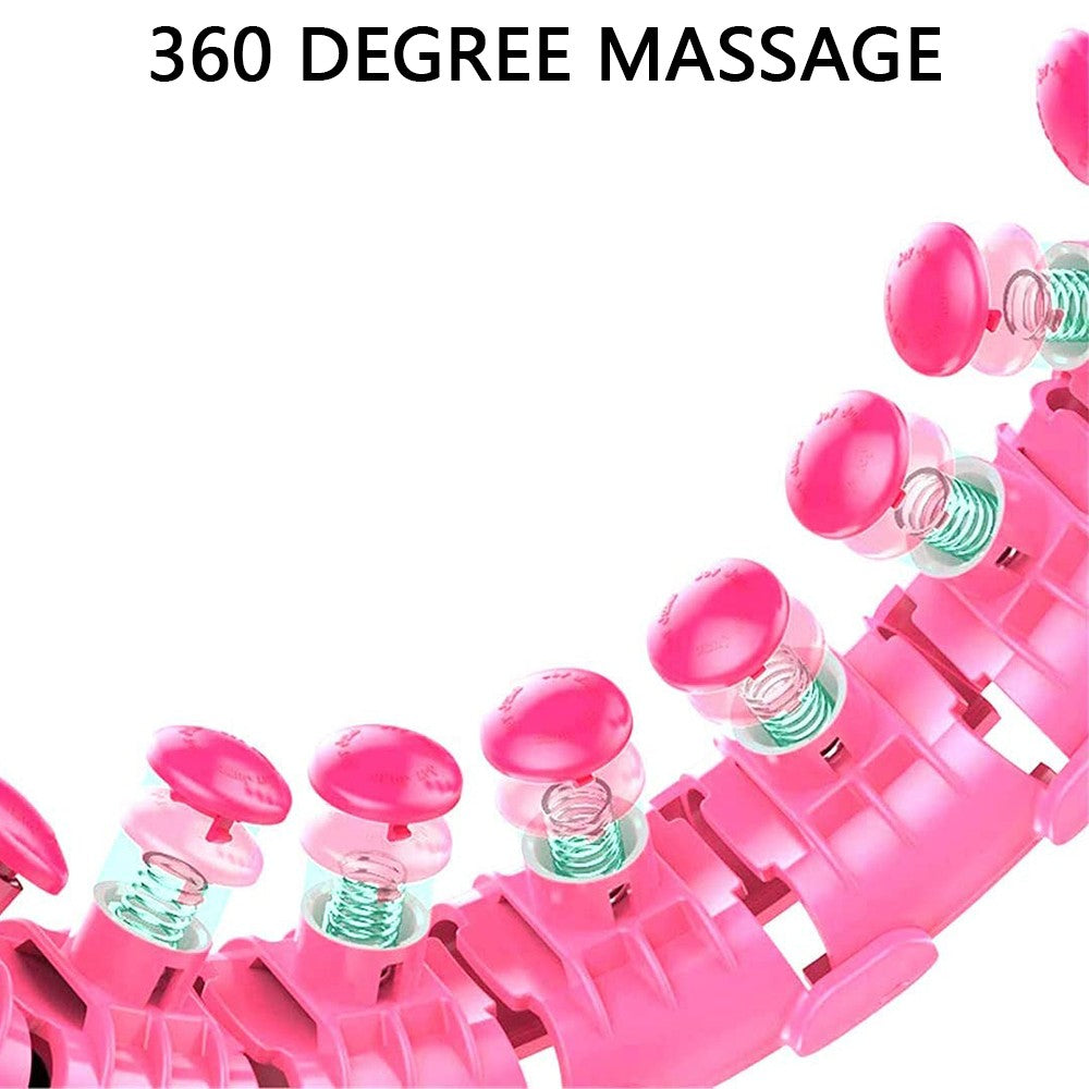 24 Knots Fitness Hula Hoop Detachable Weighted Hoops