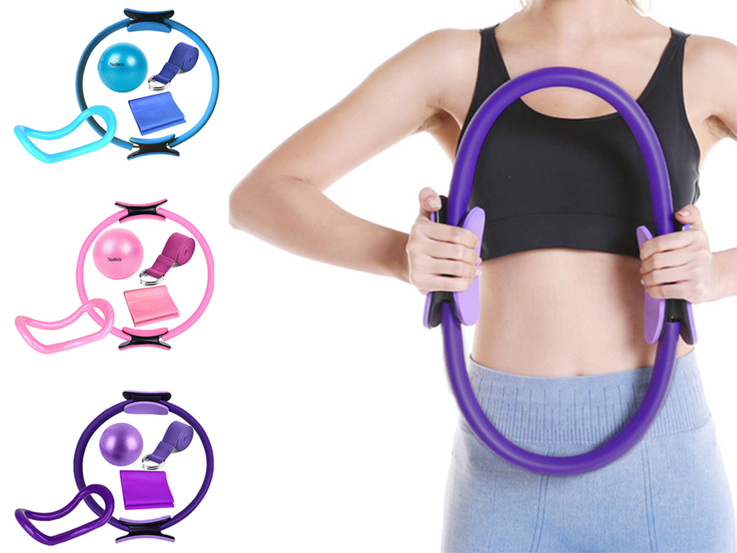 5Pcs Pilates Ring Set