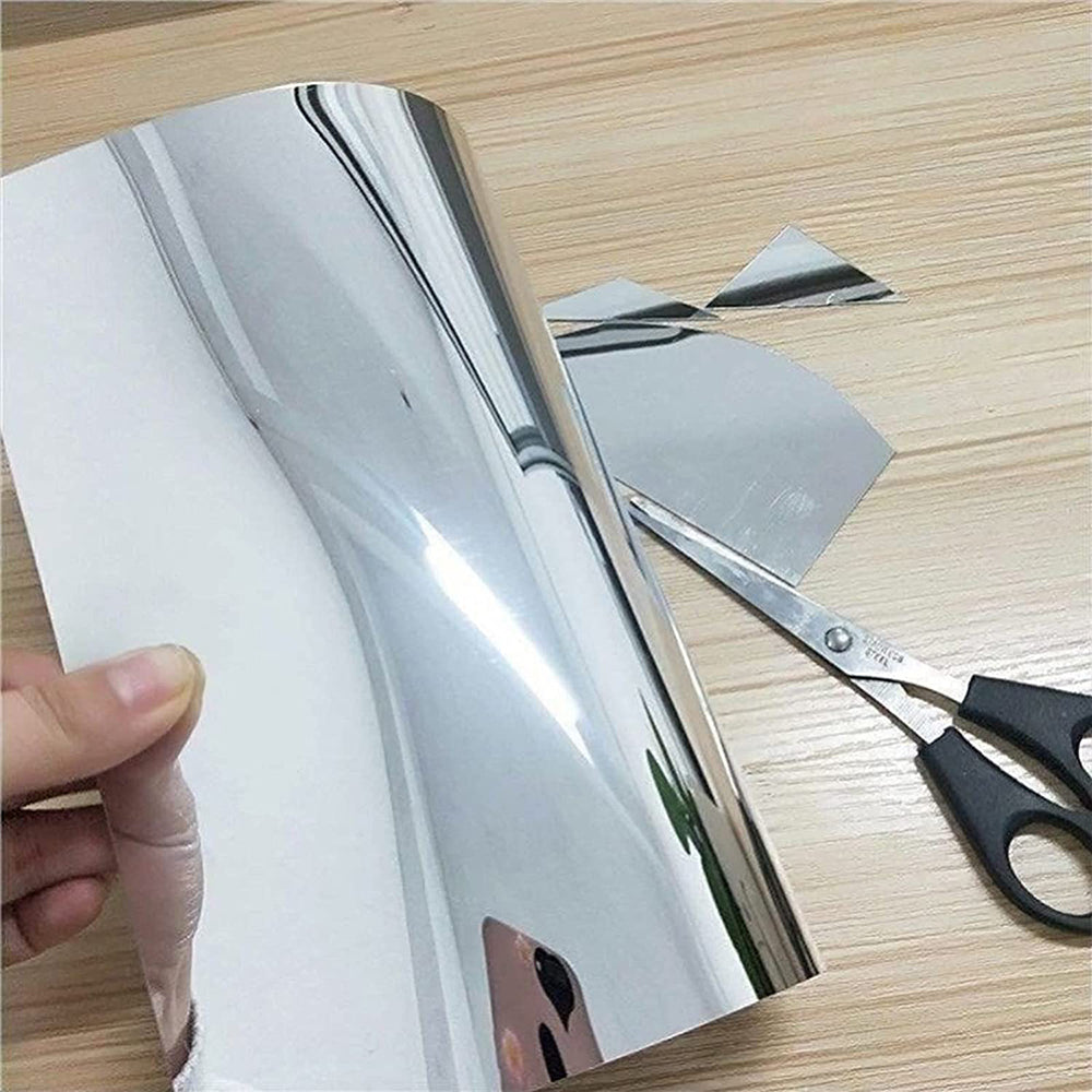 2 Sheets 50x150cm Self Adhesive Flexible Mirror Wall Decorative Stickers