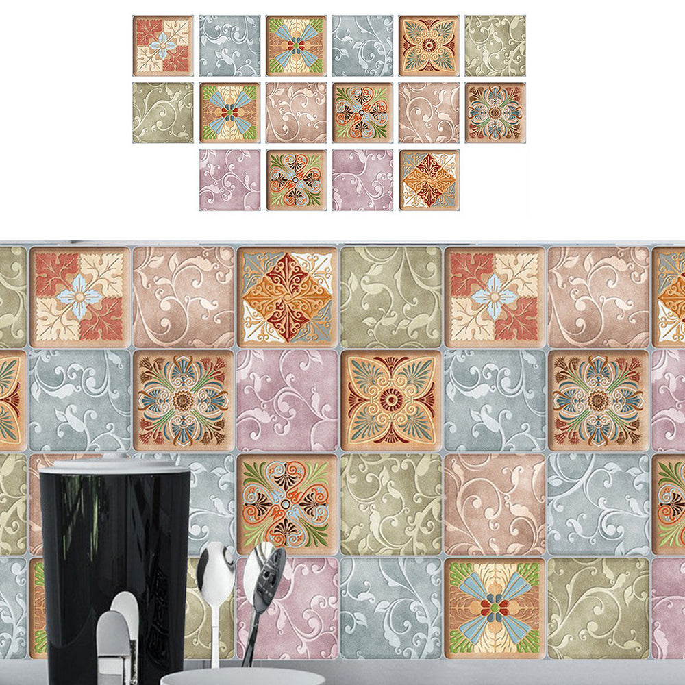 16Pcs Self-Adhesive Thickened Decor Tile Stickers