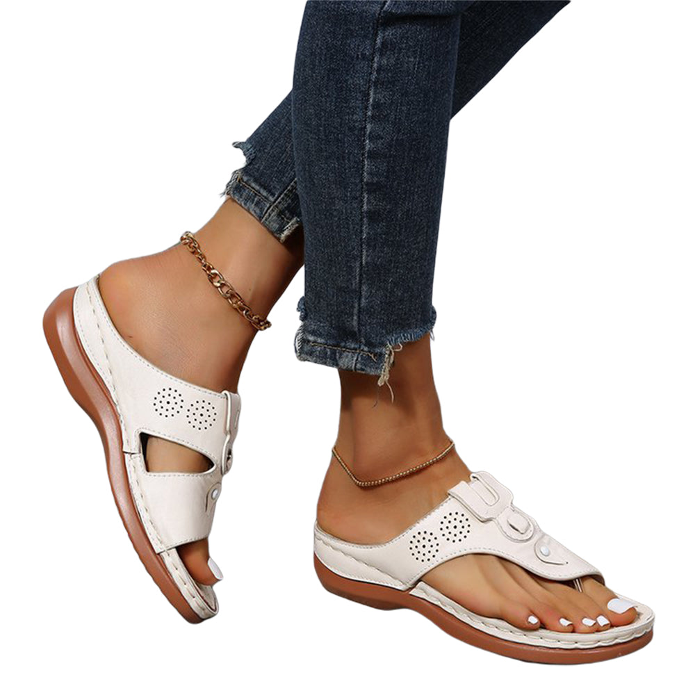 Women Orthopedic Wedge Flip Flops Sandals with Arch Support Thong Sandals