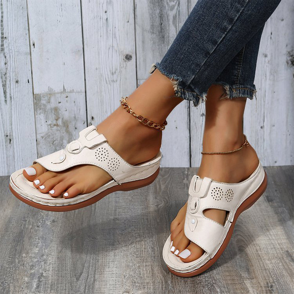 Women Orthopedic Wedge Flip Flops Sandals with Arch Support Thong Sandals