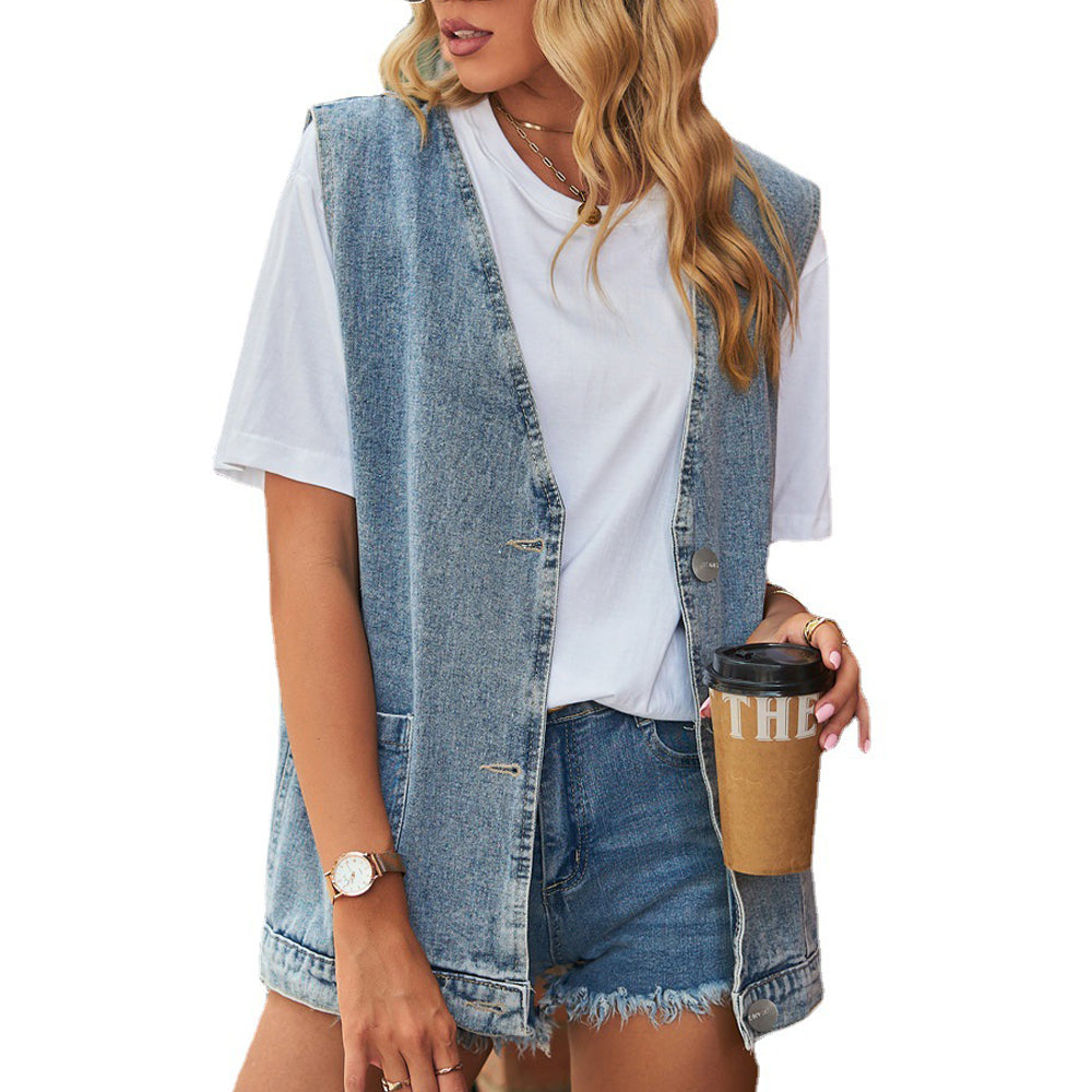 Women's Denim Jean Vest