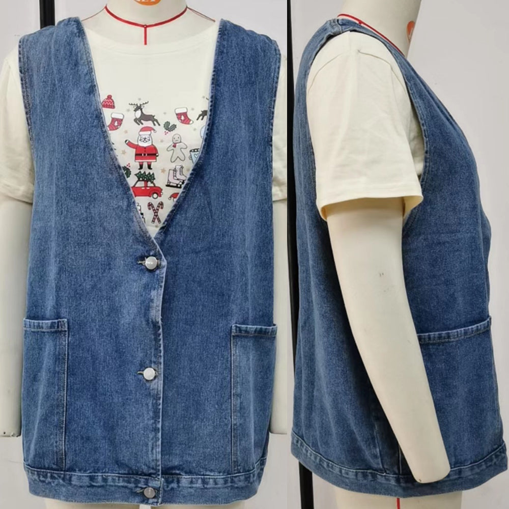 Women's Denim Jean Vest