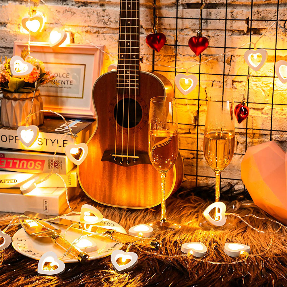 20LEDs Battery Operated Valentine's Day LED Heart String Light