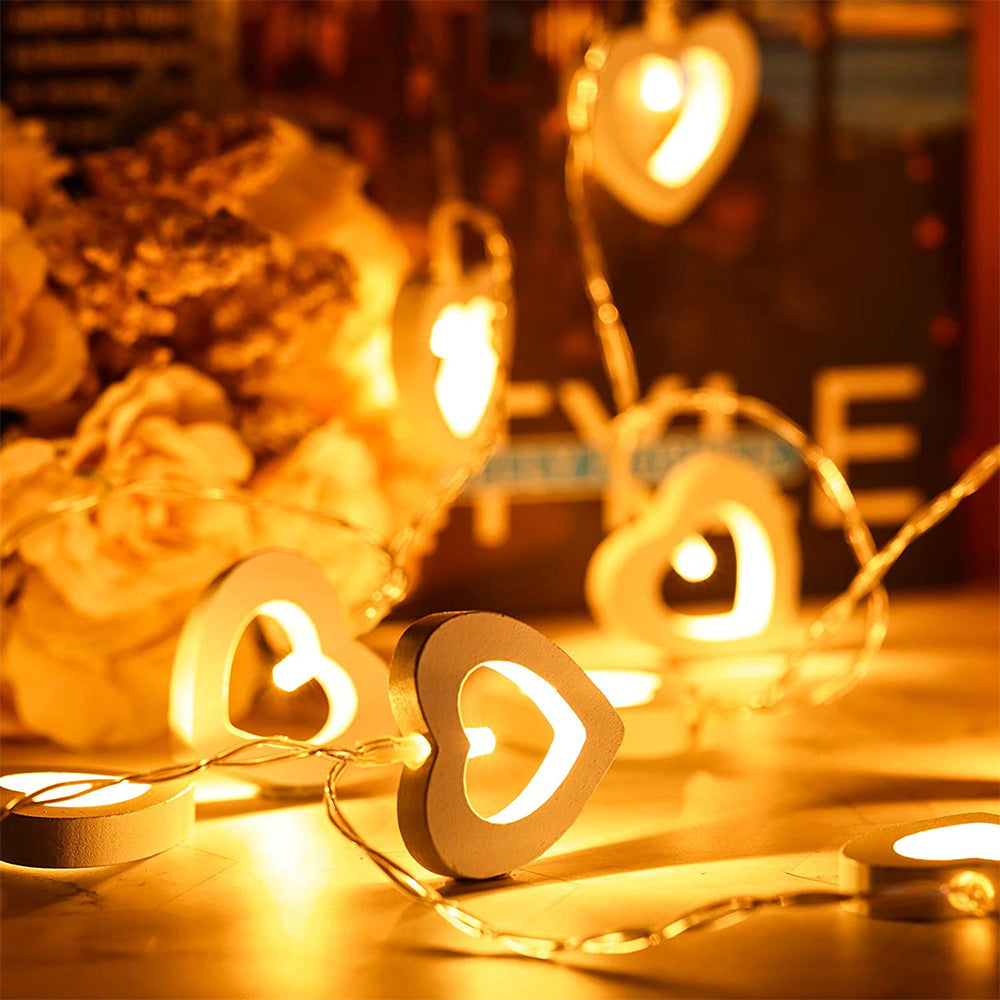 20LEDs Battery Operated Valentine's Day LED Heart String Light